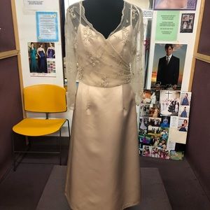 Champagne 2 piece set with jacket. Size 12